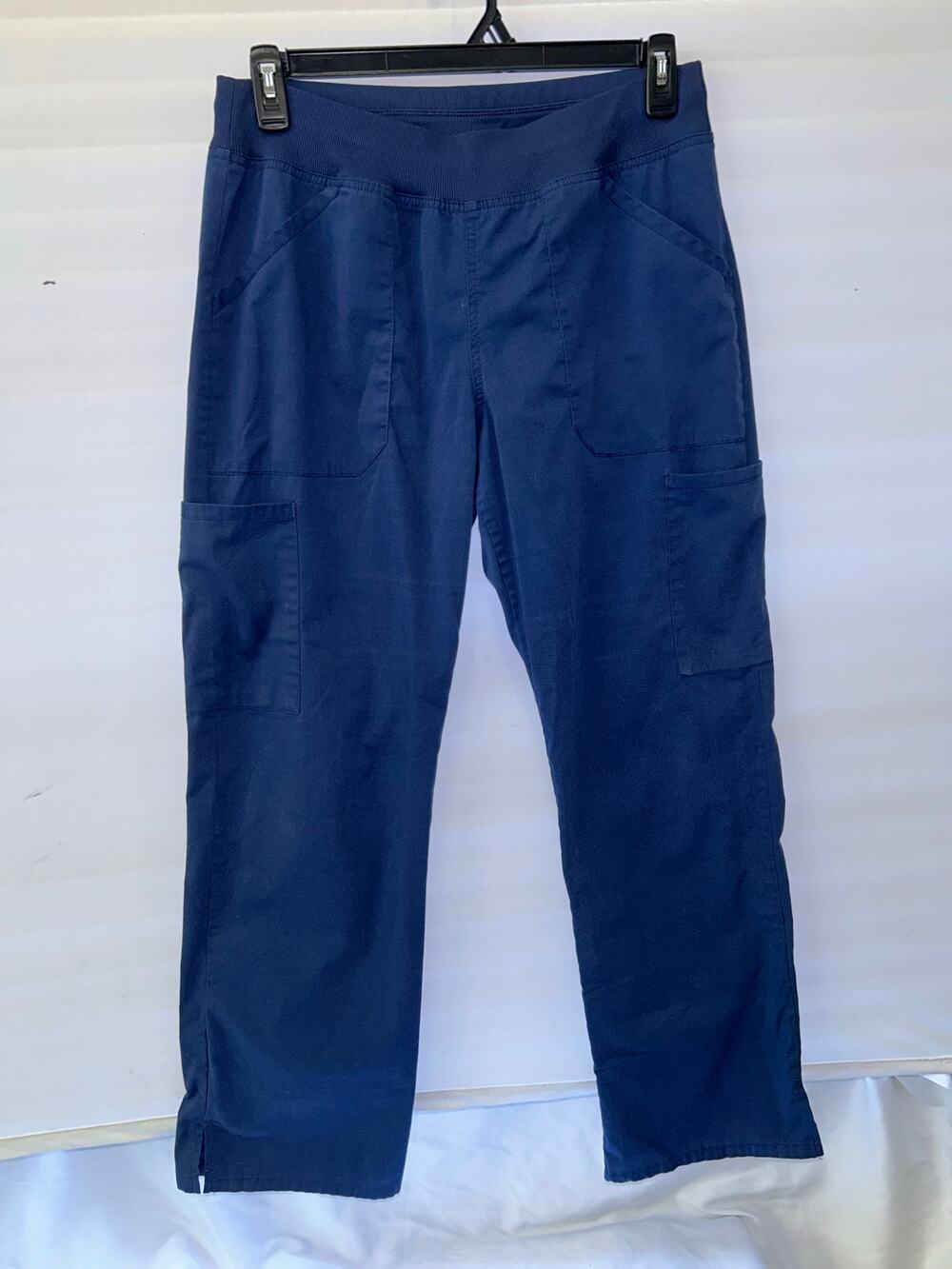 Cherokee Workwear WW170 Womens Navy Blue Scrub Pants Medium M Pull On Cargo